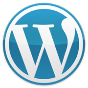 WordPress-logotyp. Se till att uppdatera WordPress.
