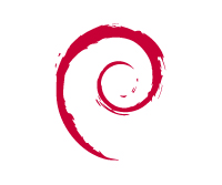 Debian-logotyp. En av de Linux-distributioner du kan använda till din VPS hos Loopia.